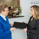 Patient with office staff