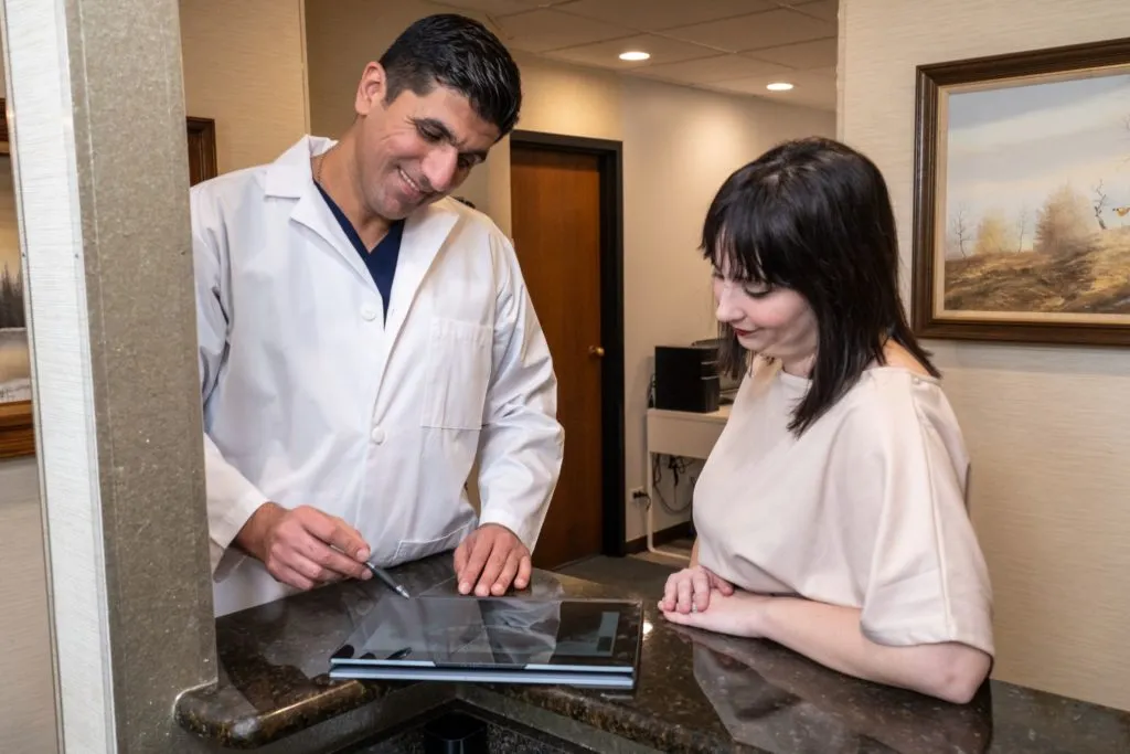 Dr. A with patient