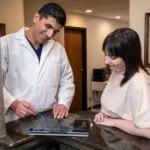 Dr. A with patient